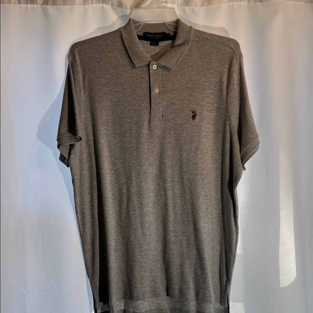 Polo by Ralph Lauren Heather Gray Short Sleeve Polo with Contrast Pony